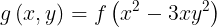 \large g\left ( x,y \right )=f\left ( x^{2}-3xy^{2} \right )