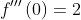{f}'''\left ( 0 \right )= 2