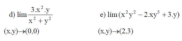 Cálculo da limites de 2 variables